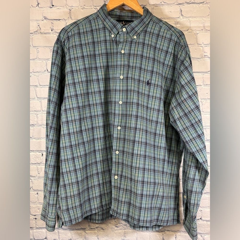 VINTAGE Ralph Lauren Greggor Heavyweight Cotton Preppy Button Down Shirt XL